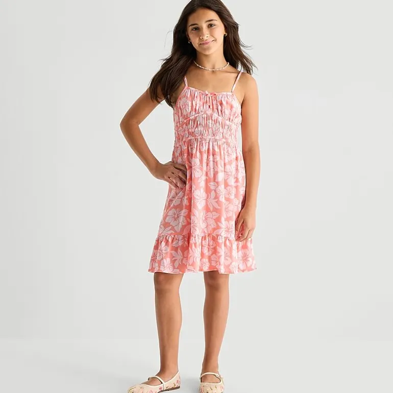Thereabouts Little & Big Kid Girls Sleeveless Spaghetti Straps A-Line Dress