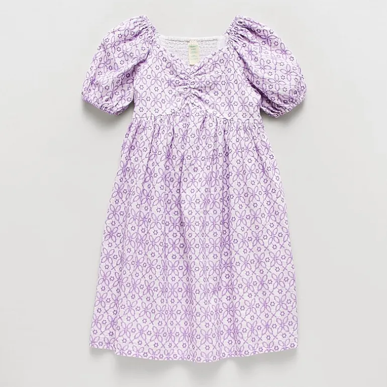 Thereabouts Little & Big Kid Girls Short Sleeve Puffed Empire Waist Dress