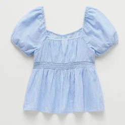 Thereabouts Little & Big Kid Girls Sweetheart Neck Short Sleeve Babydoll Top