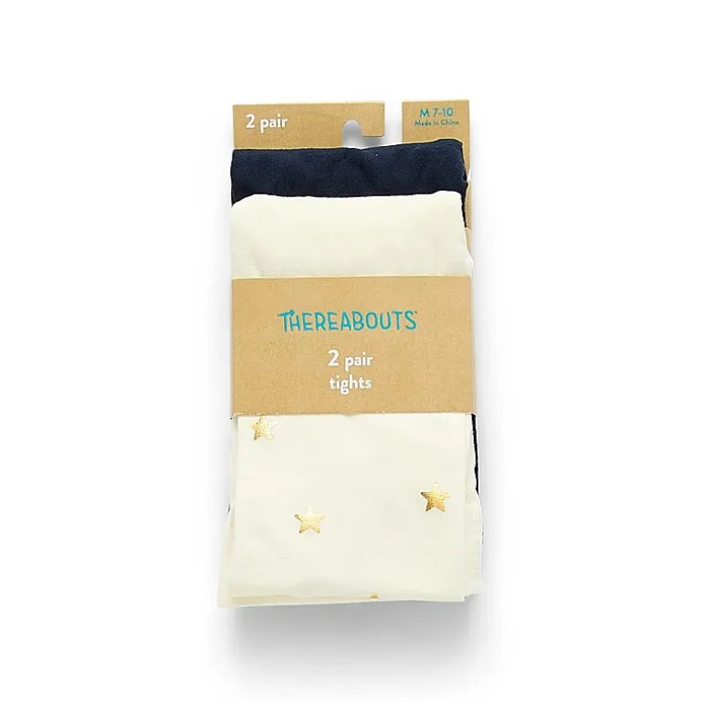 Thereabouts Little & Big Kid Girls 2-pc. Star Tights