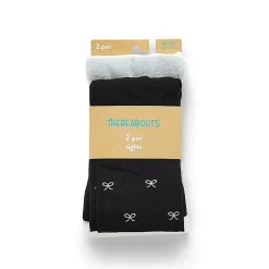 Thereabouts Little & Big Kid Girls 2-pc. Bows Tights