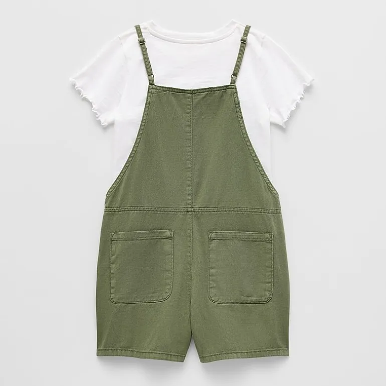Thereabouts Little & Big Kid Girls Square Neck Sleeveless Romper Set