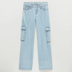 Thereabouts Little & Big Kid Girls Adjustable Waist Low Rise Baggy Fit Cargo Jean