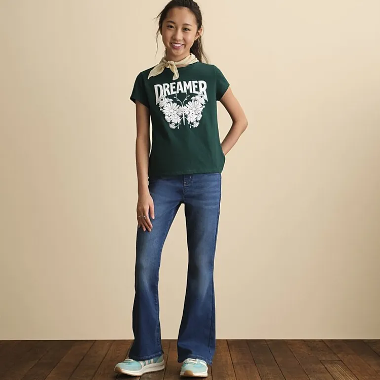 Thereabouts Little & Big Kid Girls Pull On Flare Leg Jean