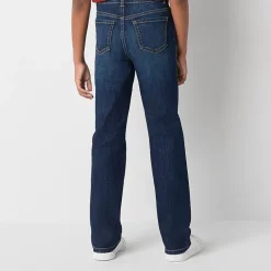 Thereabouts Little & Big Kid Girls Adjustable Waist Stretch Fabric Superflex Mid Rise Straight Leg Jean