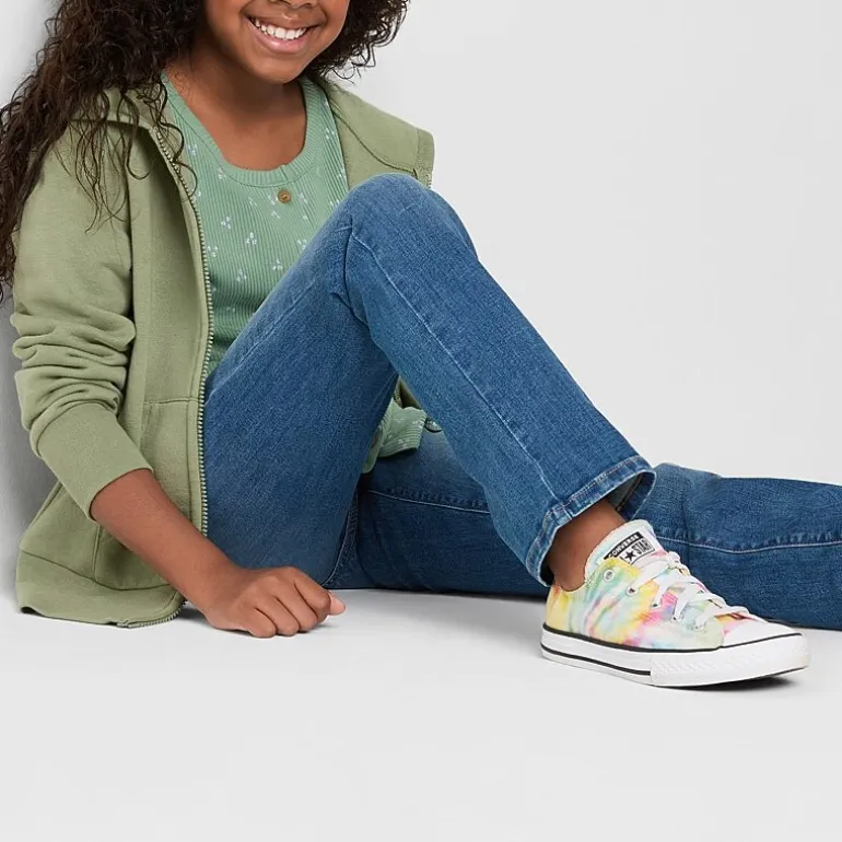 Thereabouts Little & Big Kid Girls Adjustable Waist Stretch Fabric Superflex Mid Rise Straight Leg Jean