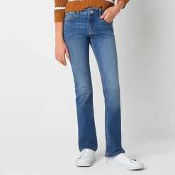 Thereabouts Little & Big Kid Girls Adjustable Waist Stretch Fabric Superflex Mid Rise Regular Fit Bootcut Jean