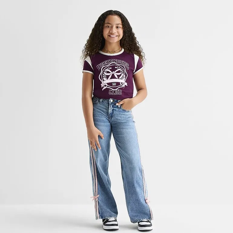Thereabouts Little & Big Kid Girls Adjustable Waist Low Rise Baggy Fit Jean