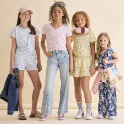 Thereabouts Little & Big Kid Girls Wide Leg Jean