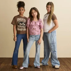Thereabouts Little & Big Kid Girls Cargo Low Rise Loose Fit Cargo Jean