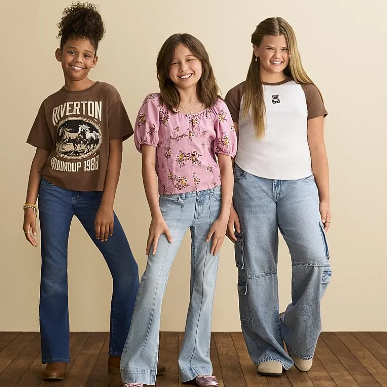 Thereabouts Little & Big Kid Girls Cargo Low Rise Loose Fit Cargo Jean