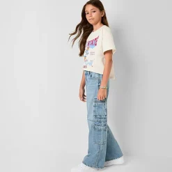Thereabouts Little & Big Kid Girls Cargo Low Rise Loose Fit Cargo Jean