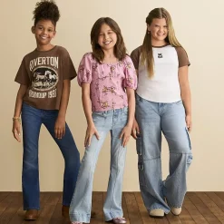 Thereabouts Little & Big Kid Girls Cargo Low Rise Loose Fit Cargo Jean