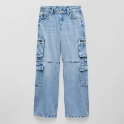 Thereabouts Little & Big Kid Girls Cargo Low Rise Loose Fit Cargo Jean