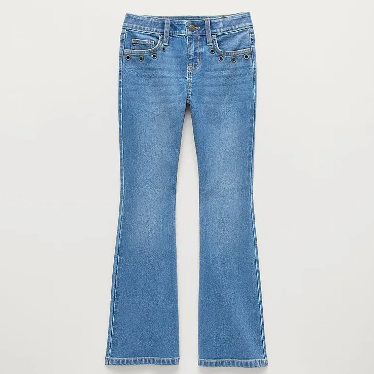 Thereabouts Little & Big Kid Girls Mid Rise Flare Leg Jean