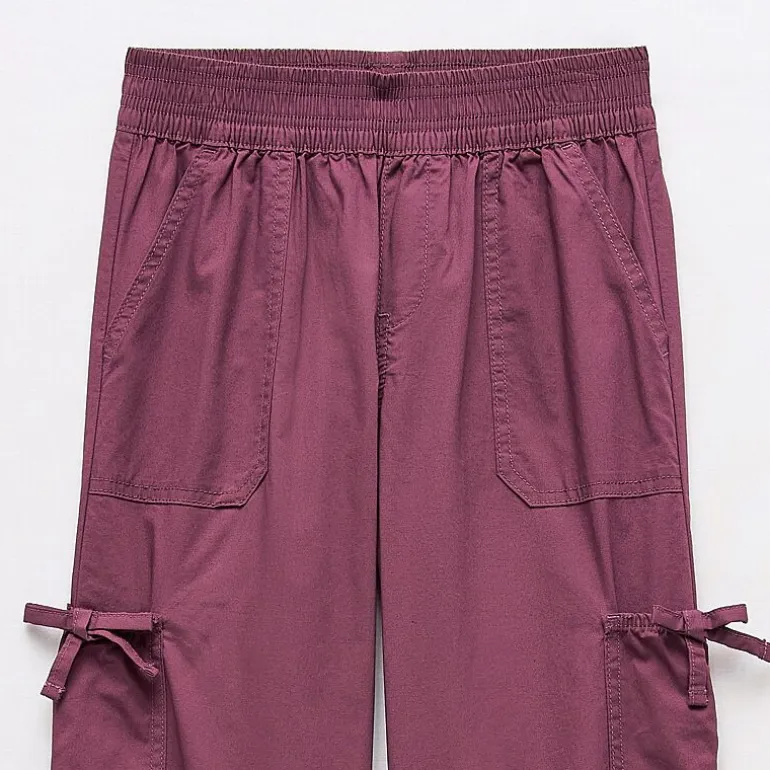 Thereabouts Little & Big Kid Girls Mid Rise Wide Leg Cargo Pant