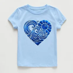 Thereabouts Little & Big Kid Girls Crew Neck Short Sleeve Classic Fit Graphic T-Shirt