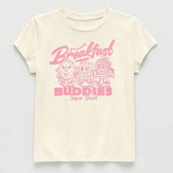 Thereabouts Little & Big Kid Girls Crew Neck Short Sleeve Classic Fit Graphic T-Shirt