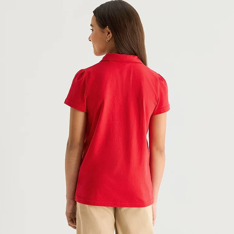 Thereabouts Little & Big Kid Girls Short Sleeve Regular Fit Polo Shirt