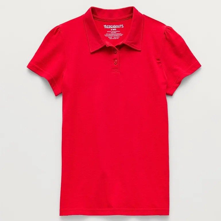 Thereabouts Little & Big Kid Girls Short Sleeve Regular Fit Polo Shirt