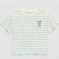 Thereabouts Little & Big Kid Girls Crew Neck Short Sleeve Boxy Fit Graphic T-Shirt