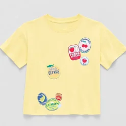 Thereabouts Little & Big Kid Girls Crew Neck Short Sleeve Boxy Fit Graphic T-Shirt