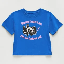Thereabouts Little & Big Kid Girls Crew Neck Short Sleeve Boxy Fit Graphic T-Shirt