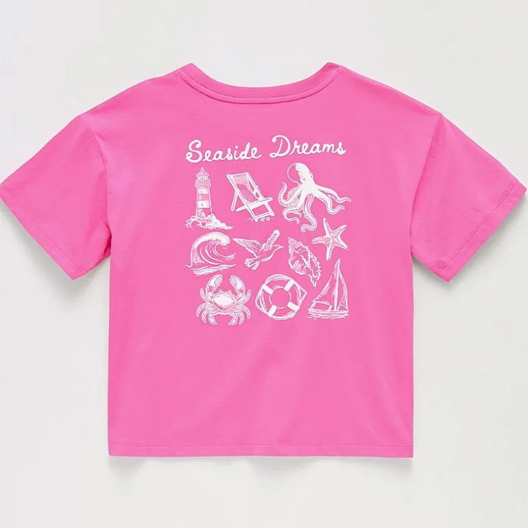 Thereabouts Little & Big Kid Girls Crew Neck Short Sleeve Boxy Fit Graphic T-Shirt