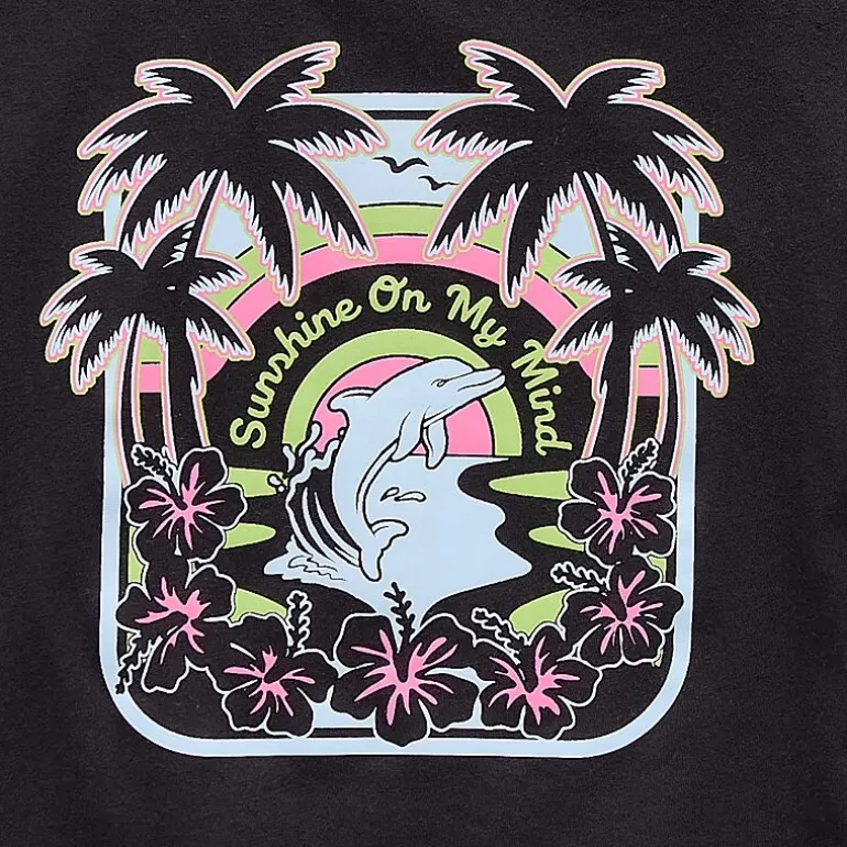 Thereabouts Little & Big Kid Girls Crew Neck Short Sleeve Boxy Fit Graphic T-Shirt