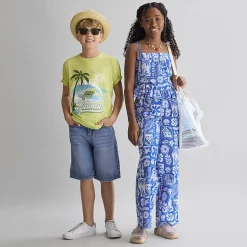 Thereabouts Little & Big Kid Girls Mid Rise Wide Leg Regular Fit Pull-On Pant