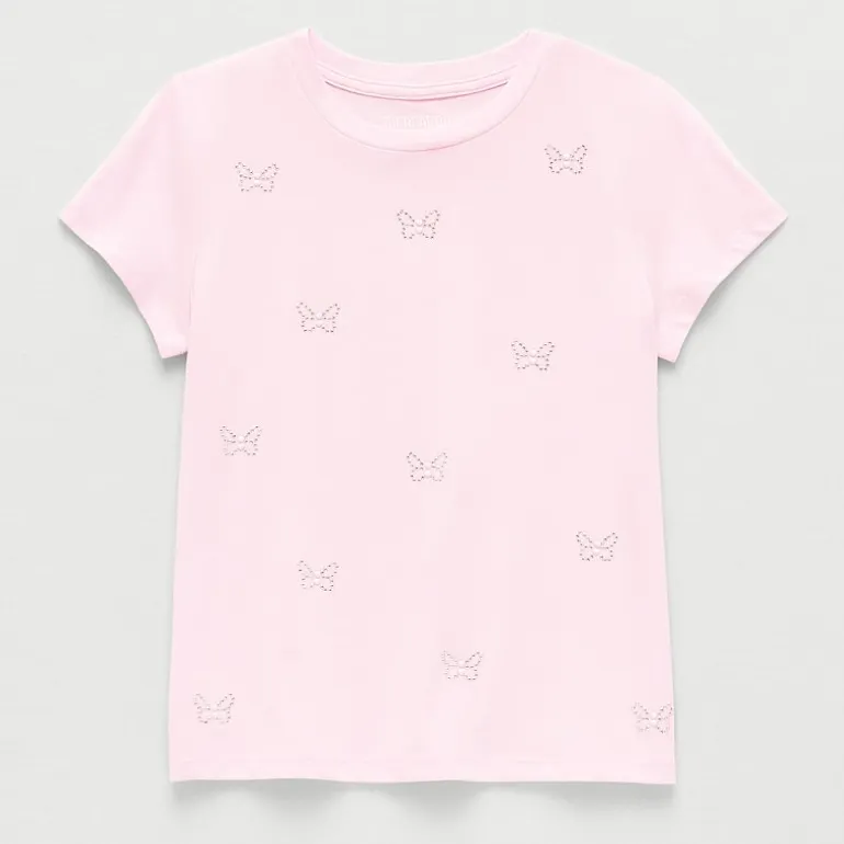 Thereabouts Little & Big Kid Girls Round Neck Short Sleeve T-Shirt