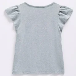 Thereabouts Little & Big Kid Girls Square Neck Short Sleeve Embroidered T-Shirt