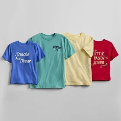 Thereabouts Little & Big Kid Girls Square Neck Short Sleeve Embroidered T-Shirt