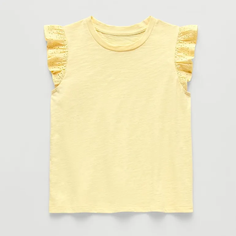 Thereabouts Little & Big Kid Girls Crew Neck Short Sleeve Embroidered T-Shirt