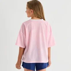 Thereabouts Little & Big Kid Girls V Neck Short Sleeve Oversized Graphic T-Shirt