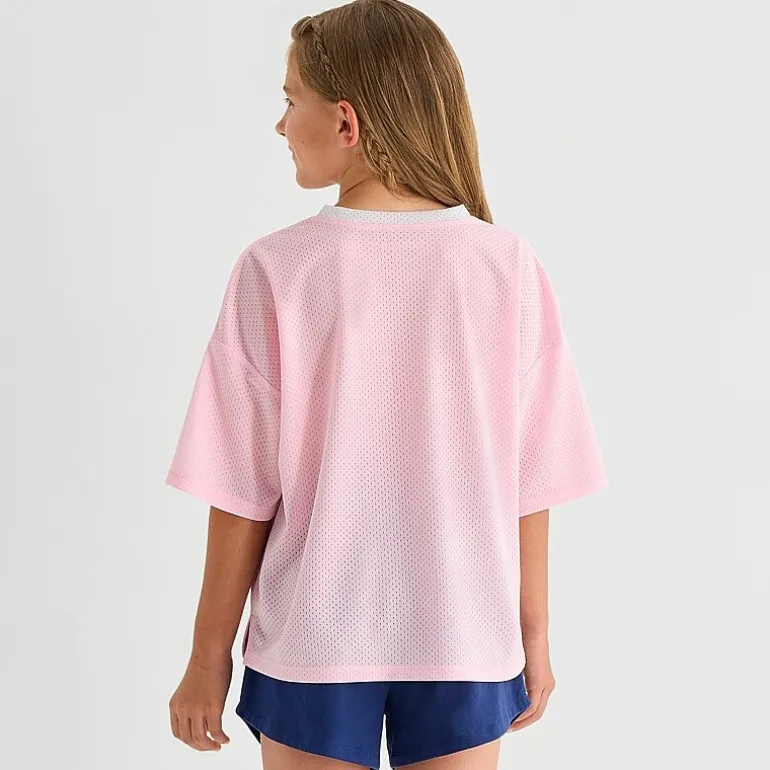 Thereabouts Little & Big Kid Girls V Neck Short Sleeve Oversized Graphic T-Shirt