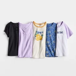 Thereabouts Little & Big Kid Girls Crew Neck Short Sleeve T-Shirt