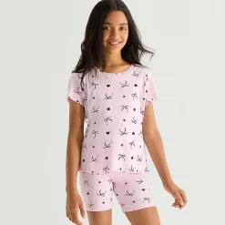 Thereabouts Little & Big Kid Girls Crew Neck Short Sleeve T-Shirt
