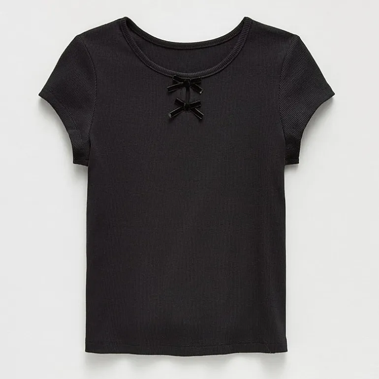 Thereabouts Little & Big Kid Girls Round Neck Short Sleeve T-Shirt