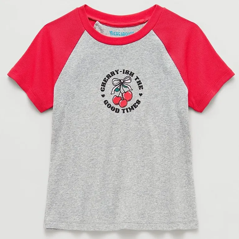 Thereabouts Little & Big Kid Girls Round Neck Short Sleeve T-Shirt