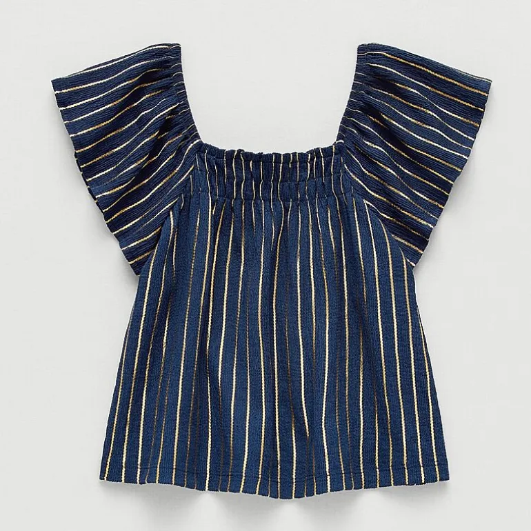 Thereabouts Little & Big Kid Girls Square Neck Short Sleeve Blouse