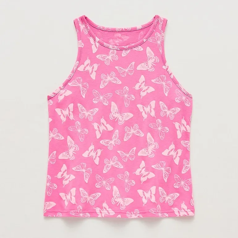 Thereabouts Little & Big Kid Girls Crew Neck Sleeveless Tank Top