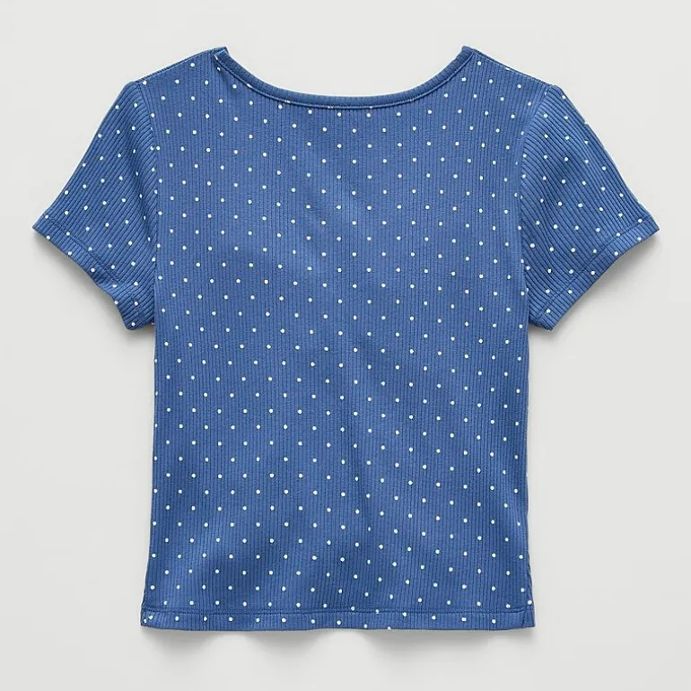Thereabouts Little & Big Kid Girls V Neck Short Sleeve T-Shirt
