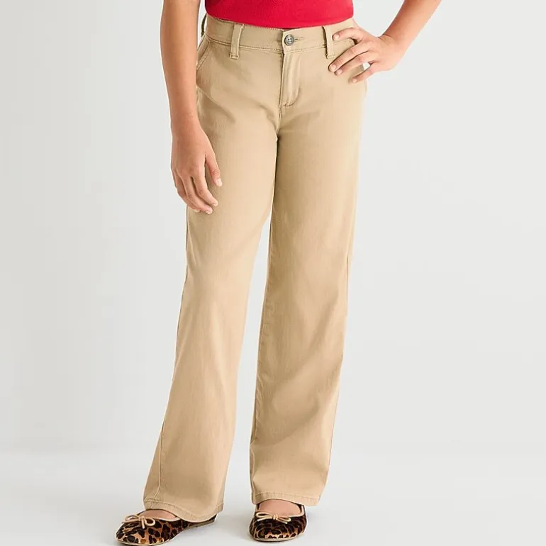 Thereabouts Little & Big Kid Girls Wide Leg Regular Fit Flat Front Pant