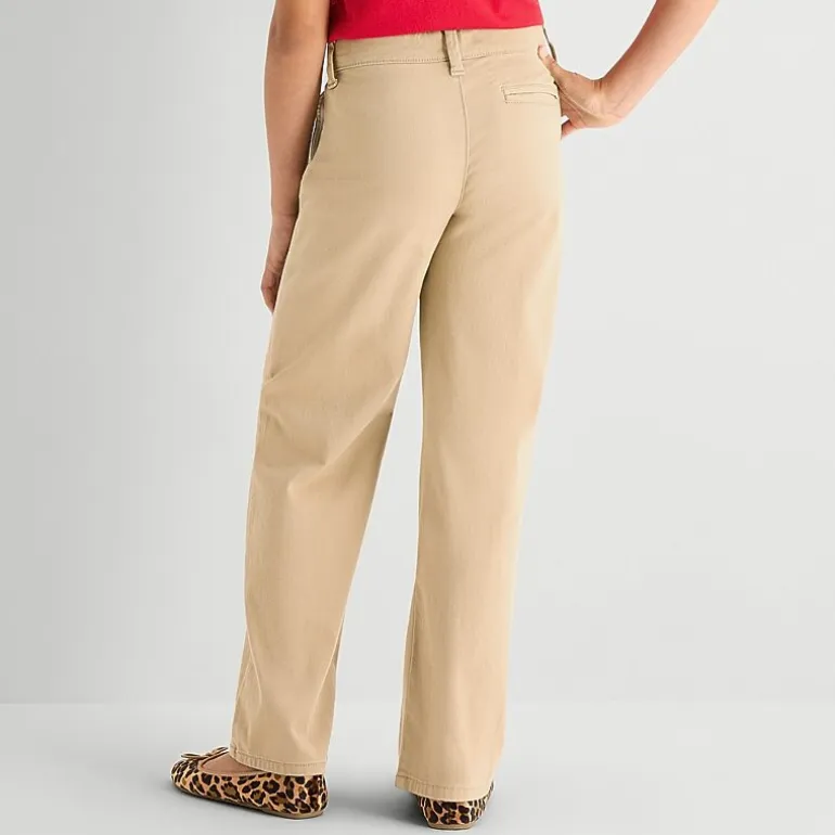Thereabouts Little & Big Kid Girls Wide Leg Regular Fit Flat Front Pant