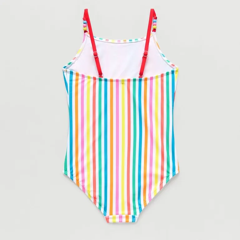 Thereabouts Little & Big Kid Girls Striped Sleeveless One Piece Swimsuit