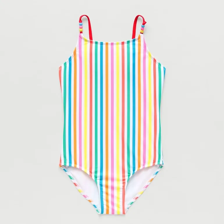 Thereabouts Little & Big Kid Girls Striped Sleeveless One Piece Swimsuit
