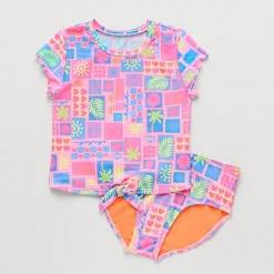 Thereabouts Little & Big Kid Girls 2-pc. Rash Guard Set