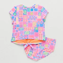 Thereabouts Little & Big Kid Girls 2-pc. Rash Guard Set