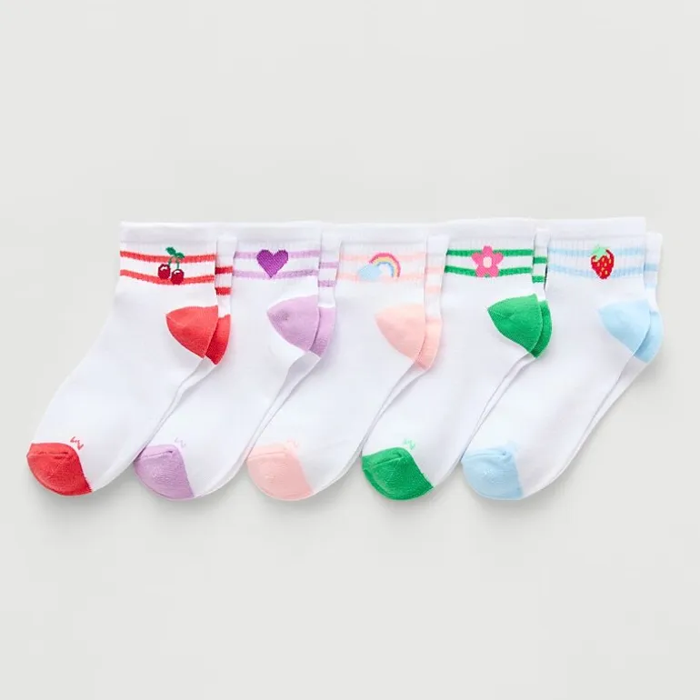 Thereabouts Little & Big Kid Girls Quarter Ankle Socks